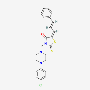 4-Thiazolidinone, 3-((4-(4-chlorophenyl)-1-piperazinyl)methyl)-5-(3-phenyl-2-propenylidene)-2-thioxo-