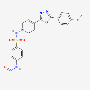 Acetamide, N-(4-(((3,6-dihydro-4-(5-(4-methoxyphenyl)-1,3,4-oxadiazol-2-yl)-1(2H)-pyridinyl)amino)sulfonyl)phenyl)-