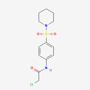 molecular formula C13H17ClN2O3S B1270631 2-氯-N-[4-(哌啶-1-磺酰基)-苯基]-乙酰胺 CAS No. 20491-97-8
