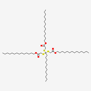 Tetradecyl 4-dodecyl-7-oxo-4-[[2-oxo-2-(tetradecyloxy)ethyl]thio]-8-oxa-3,5-dithia-4-stannadocosanoate