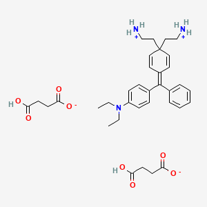 (4-((4-(Diethylamino)phenyl)phenylmethylene)-2,5-cyclohexadien-1-ylidene)diethylammonium hydrogen succinate