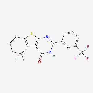 (1)Benzothieno(2,3-d)pyrimidin-4(1H)-one, 5,6,7,8-tetrahydro-5-methyl-2-(3-(trifluoromethyl)phenyl)-