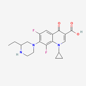 3-Quinolinecarboxylic acid, 1-cyclopropyl-7-(3-ethyl-1-piperazinyl)-6,8-difluoro-1,4-dihydro-4-oxo-