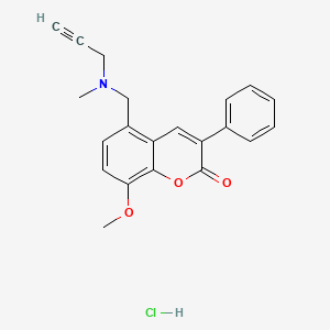 8-Methoxy-5-((methylprop-2-ynylamino)methyl)-3-phenyl-2-benzopyrone hydrochloride