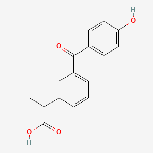 2-(3-(p-Hydroxybenzoyl)phenyl)propionic acid