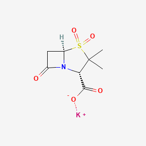 Potassium (2S-cis)-3,3-dimethyl-7-oxo-4-thia-1-azabicyclo(3.2.0)heptane-2-carboxylate 4,4-dioxide