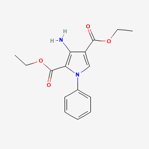 B1270664 Diethyl 3-amino-1-phenylpyrrole-2,4-dicarboxylate CAS No. 59021-45-3