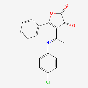 4-(1-((4-Chlorophenyl)imino)ethyl)-5-phenyl-2,3-furandione