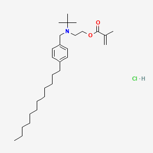 molecular formula C29H50ClNO2 B12706657 2-((1,1-Dimethylethyl)((4-dodecylphenyl)methyl)amino)ethyl methacrylate hydrochloride CAS No. 93892-97-8