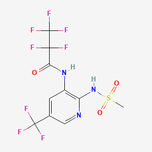 Propanamide, N-(2-((methylsulfonyl)amino)-5-(trifluoromethyl)-3-pyridinyl)-2,2,3,3,3-pentafluoro-