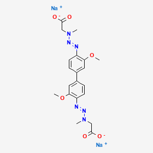 Disodium N,N'-((3,3'-dimethoxy(1,1'-biphenyl)-4,4'-diyl)bisazo)bis(N-methylaminoacetate)