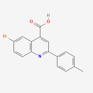 molecular formula C17H12BrNO2 B1270671 6-溴-2-(4-甲基苯基)喹啉-4-甲酸 CAS No. 330194-05-3