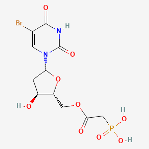 [2-[[(2R,3S,5R)-5-(5-bromo-2,4-dioxopyrimidin-1-yl)-3-hydroxyoxolan-2-yl]methoxy]-2-oxoethyl]phosphonic acid