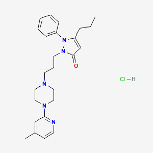 3H-Pyrazol-3-one, 1,2-dihydro-2-(3-(4-(4-methyl-2-pyridinyl)-1-piperazinyl)propyl)-1-phenyl-5-propyl-, hydrochloride