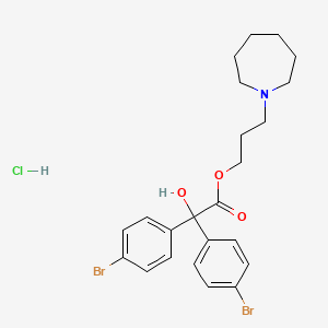 Benzeneacetic acid, 4-bromo-alpha-(4-bromophenyl)-alpha-hydroxy-, 3-(hexahydro-1H-azepin-1-yl)propyl ester, hydrochloride