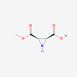molecular formula C5H7NO4 B127068 (2S,3R)-3-methoxycarbonylaziridine-2-carboxylic Acid CAS No. 154531-73-4