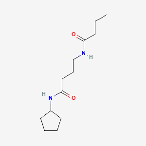 Butanamide, N-cyclopentyl-4-((1-oxobutyl)amino)-