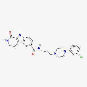 1H-Pyrido(3,4-b)indole-6-carboxamide, 2,3,4,9-tetrahydro-N-(3-(4-(3-chlorophenyl)-1-piperazinyl)propyl)-9-methyl-1-oxo-