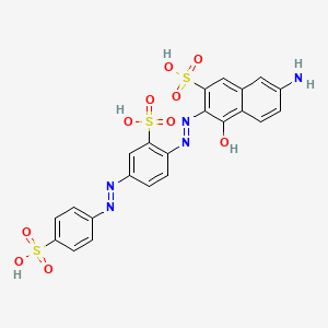 7-Amino-4-hydroxy-3-((2-sulpho-4-((4-sulphophenyl)azo)phenyl)azo)naphthalene-2-sulphonic acid