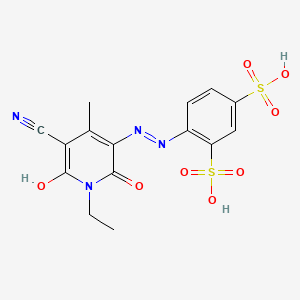 4-((5-Cyano-1-ethyl-1,6-dihydro-2-hydroxy-4-methyl-6-oxo-3-pyridyl)azo)benzene-1,3-disulphonic acid