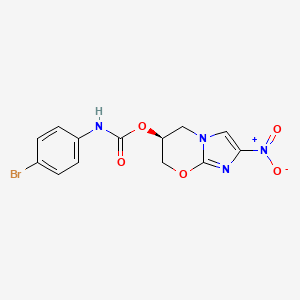 [(6S)-2-nitro-6,7-dihydro-5H-imidazo[2,1-b][1,3]oxazin-6-yl] N-(4-bromophenyl)carbamate