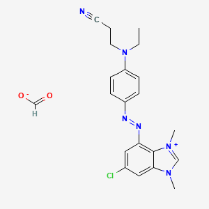 6-Chloro-4-((4-((2-cyanoethyl)ethylamino)phenyl)azo)-1,3-dimethyl-1H-benzimidazolium formate