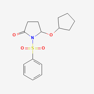 5-(Cyclopentyloxy)-1-(phenylsulfonyl)-2-pyrrolidinone