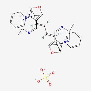 1,1'-(1,3-Butadiene-1,4-diylbis((5-methyl-2,6-benzoxazolediyl)methylene))dipyridinium sulphate