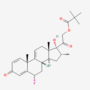 6alpha-Fluoro-17,21-dihydroxy-16alpha-methylpregna-1,4,9(11)-triene-3,20-dione 21-pivalate