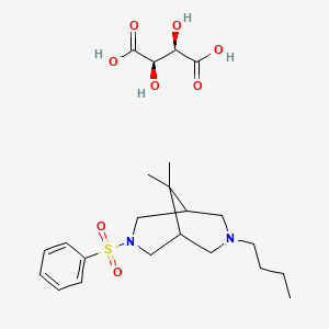 3-(benzenesulfonyl)-7-butyl-9,9-dimethyl-3,7-diazabicyclo[3.3.1]nonane;(2R,3R)-2,3-dihydroxybutanedioic acid