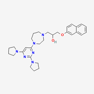 1H-1,4-Diazepine-1-ethanol, hexahydro-4-(2,6-di-1-pyrrolidinyl-4-pyrimidinyl)-alpha-((2-naphthalenyloxy)methyl)-