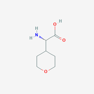 molecular formula C7H13NO3 B1270718 (S)-2-氨基-2-(四氢-2H-吡喃-4-基)乙酸 CAS No. 811842-25-8