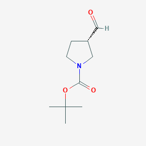 molecular formula C10H17NO3 B1270729 (S)-叔丁基 3-甲酰吡咯烷-1-羧酸酯 CAS No. 191348-04-6