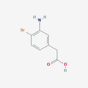 molecular formula C8H8BrNO2 B1270739 2-(3-氨基-4-溴苯基)乙酸 CAS No. 885956-52-5