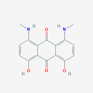 molecular formula C16H14N2O4 B127074 1,8-Dihydroxy-4,5-bis(methylamino)anthraquinone CAS No. 56524-76-6