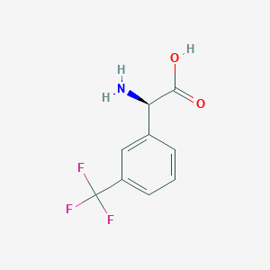 molecular formula C9H8F3NO2 B1270740 (R)-2-氨基-2-(3-(三氟甲基)苯基)乙酸 CAS No. 1228548-29-5
