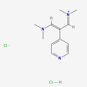 (3-(Dimethylamino)-2-(4-pyridyl)allylidene)dimethylammonium chloride monohydrochloride