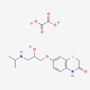 7-[2-hydroxy-3-(propan-2-ylamino)propoxy]-4H-1,4-benzothiazin-3-one;oxalic acid