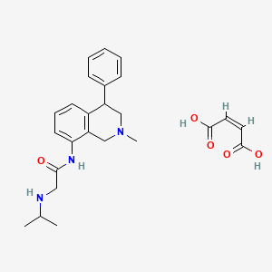 Acetamide, 2-(isopropylamino)-N-(1,2,3,4-tetrahydro-2-methyl-4-phenyl-8-isoquinolinyl)-, maleate