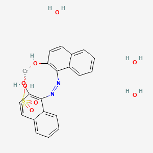 molecular formula C20H20CrN2O8S B12707460 Triaqua(3-hydroxy-4-((2-hydroxy-1-naphthyl)azo)naphthalene-1-sulphonato(3-))chromium CAS No. 83803-63-8