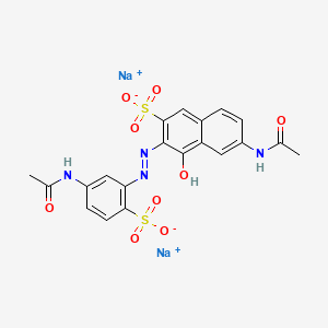 Disodium 6-(acetylamino)-3-((5-(acetylamino)-2-sulphonatophenyl)azo)-4-hydroxynaphthalene-2-sulphonate