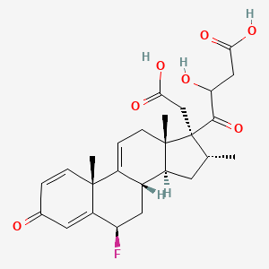 6beta-Fluoro-17,21-dihydroxy-16alpha-methylpregna-1,4,9(11)-triene-3,20-dione 17,21-di(acetate)