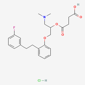 Butanedioic acid, mono(2-(dimethylamino)-1-((2-(2-(3-fluorophenyl)ethyl)phenoxy)methyl)ethyl) ester, hydrochloride