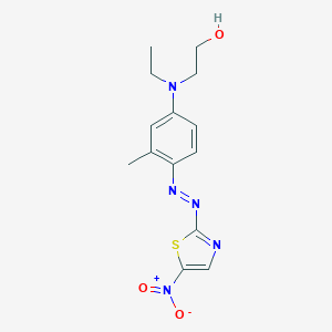 molecular formula C14H17N5O3S B127075 Disperse Blue 106 CAS No. 68516-81-4
