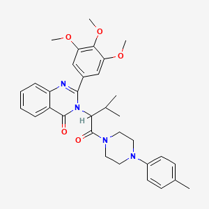 Piperazine, 1-(3-methyl-1-oxo-2-(4-oxo-2-(3,4,5-trimethoxyphenyl)-3-(4H)-quinazolinyl)butyl)-4-(4-methylphenyl)-