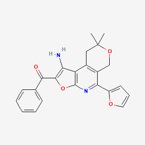 Methanone, (1-amino-5-(2-furanyl)-8,9-dihydro-8,8-dimethyl-6H-furo(2,3-b)pyrano(4,3-d)pyridin-2-yl)phenyl-