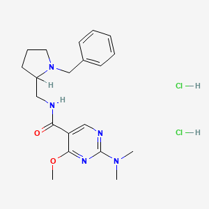 5-Pyrimidinecarboxamide, N-((1-benzyl-2-pyrrolidinyl)methyl)-2-(dimethylamino)-4-methoxy-, dihydrochloride