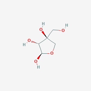 molecular formula C5H10O5 B12707595 D-Apio-alpha-L-furanose CAS No. 41546-49-0