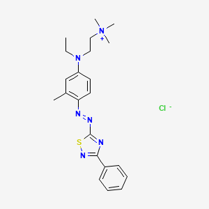 (2-(Ethyl(3-methyl-4-((3-phenyl-1,2,4-thiadiazol-5-yl)azo)phenyl)amino)ethyl)trimethylammonium chloride