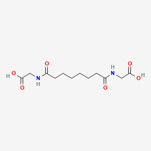 molecular formula C12H20N2O6 B12707649 N,N'-(1,8-Dioxo-1,8-octanediyl)bisglycine CAS No. 91638-57-2